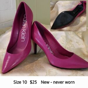 NEW Calvin Klein Women's Fuscia Pink Pumps Size 10